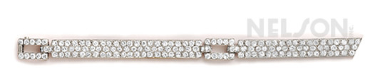 Pavé Diamond and Platinum Strap Bracelet